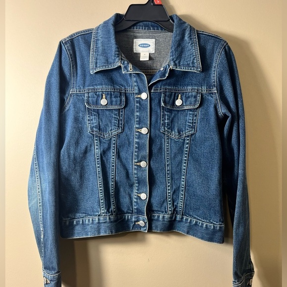 Denim Blue Jean Jacket by Old Navy Size Medium Country Casual Western Trucker - Picture 7 of 7